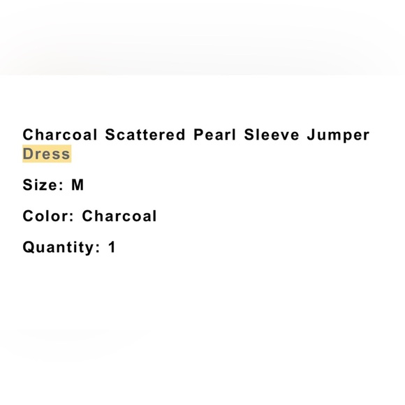 Charcoal Scattered Pearl Sweater Dress, Size M, Pretty Little Thing - Picture 2 of 6